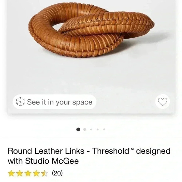 NWOT Round Leather Links - Threshold designed with Studio McGee - Picture 4 of 4